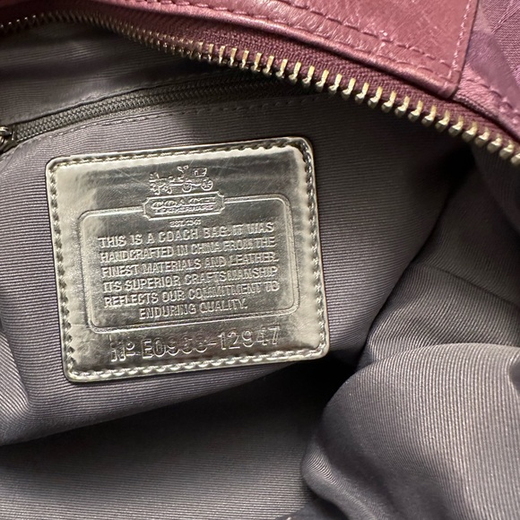 NWOT Coach Purple Sabrina Satchel. - Picture 7 of 12